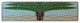 Horizontal Royal Palm Pull, Antique-Style Pewter-Pale Blue