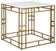 Cubes Aluminum Side Table, Gold