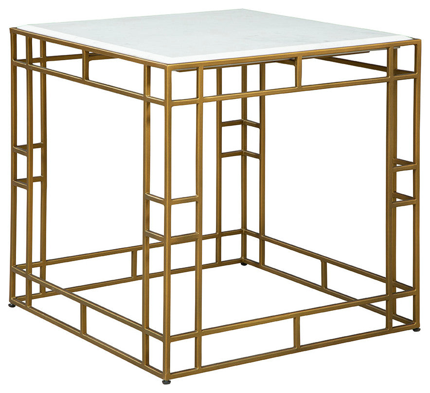 Cubes Aluminum Side Table, Gold