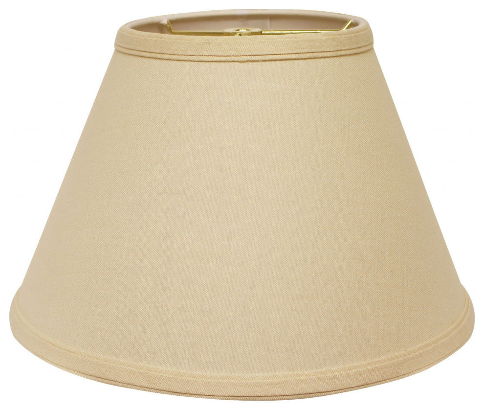 12" Parchment Beige Empire Hardback Slanted Linen Lampshade WF