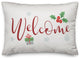 White Welcome 20x14 Spun Poly Pillow