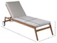 Maui Water Resisting Fabric Upholstered Outdoor Patio Lounger, Gray