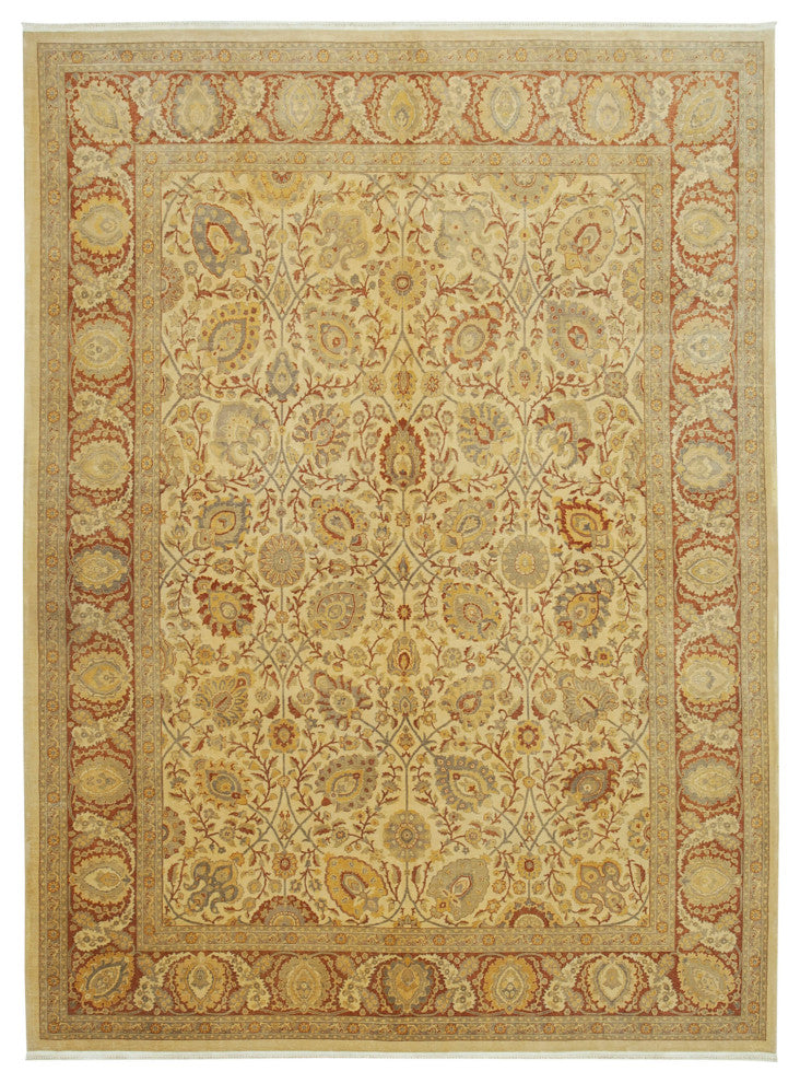 Rug N Carpet - Hand-Knotted Oriental 8' 6" x 11' 8" Pastel Oushak Area Rug