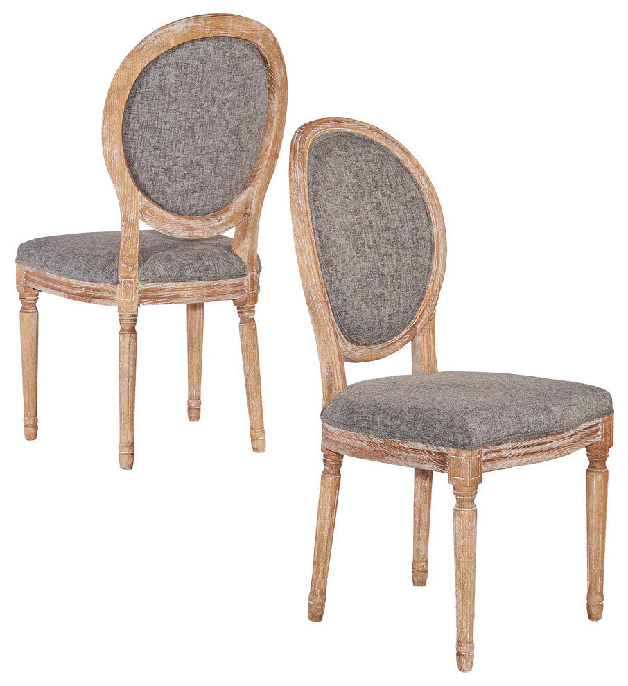 Manchester Oval Back Chair, Set of 2, Charcoal