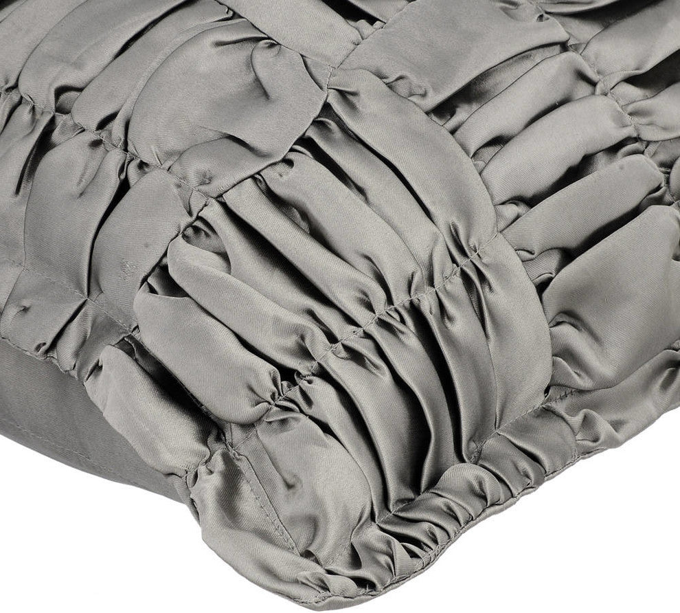 Gray Decorative Pillow Covers 18"x18" Satin, Dreamy Gray