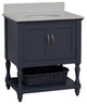 Beverly 30" Bathroom Vanity, Marine Gray, Quartz