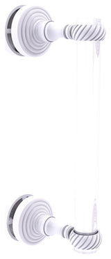 Pacific Grove 8" Twisted Accent Single Side Shower Door Pull, Matte White