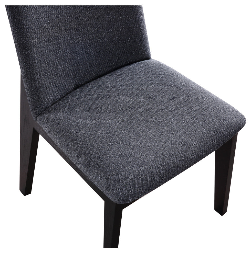 Mid - Century Modern Deco Ash Dining Chair Charcoal - M2 - Grey