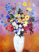 Odilon Redon White Vase With Flowers, 21"x28" Wall Decal Print