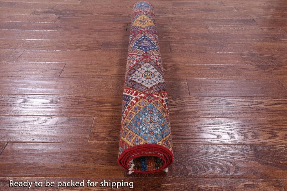 3' 10" X 5' 2" Khorjin Super Kazak Handmade Rug Q10774