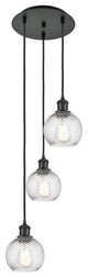 Innovations 113B-3P-BK-G1214-6 3 Light Multi-Pendant, Matte Black
