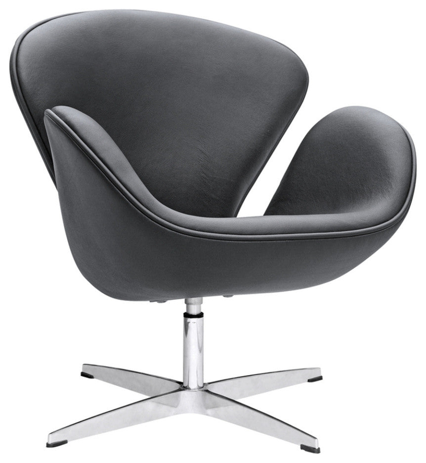 Modern Classics Swan Chair Leather, Black