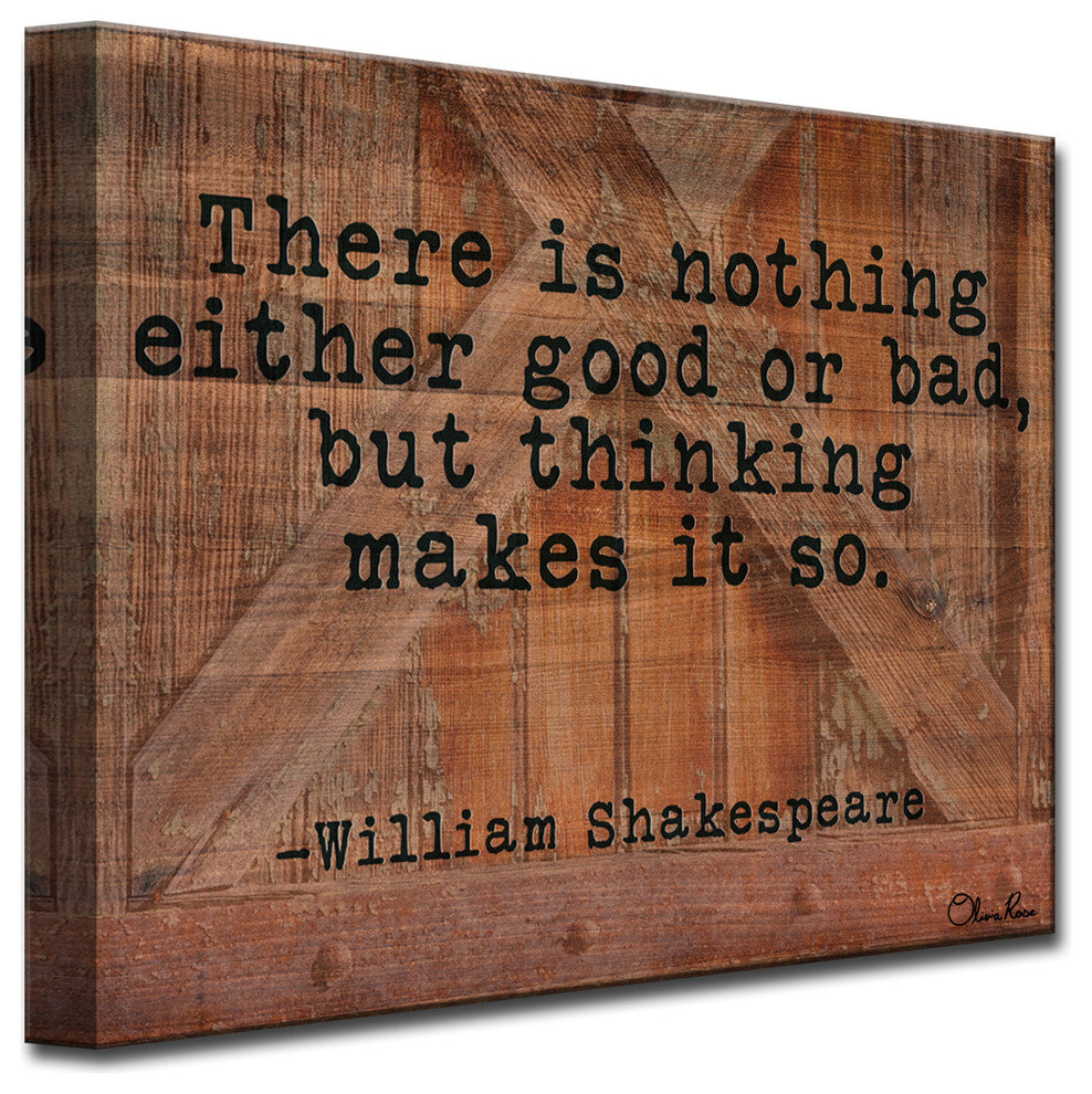 Ready2Hangart William Shakespeare, Thoughts By Olivia Rose Canvas Art, 20" H