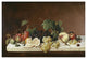 "Still Life With Fruit" Digital Paper Print by Severin Roesen, 24"x17"