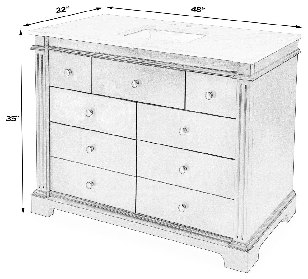 Harley 48" Single Bathroom Vanity Set