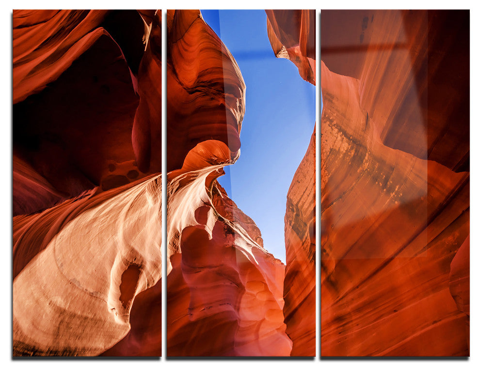 "Grand Antelope Canyon" Photo Metal Wall Art, 3 Panels, 36"x28"