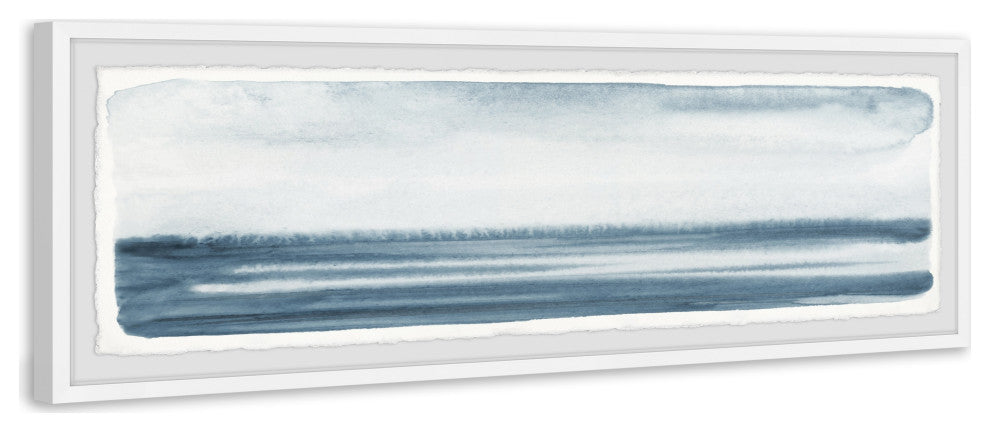 "Vague Horizon" Framed Painting Print, 30x10