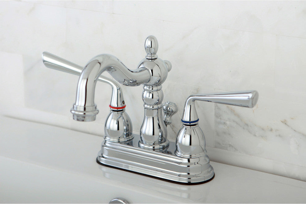Kingston Brass 4" Centerset Bathroom Faucet, Polished Chrome