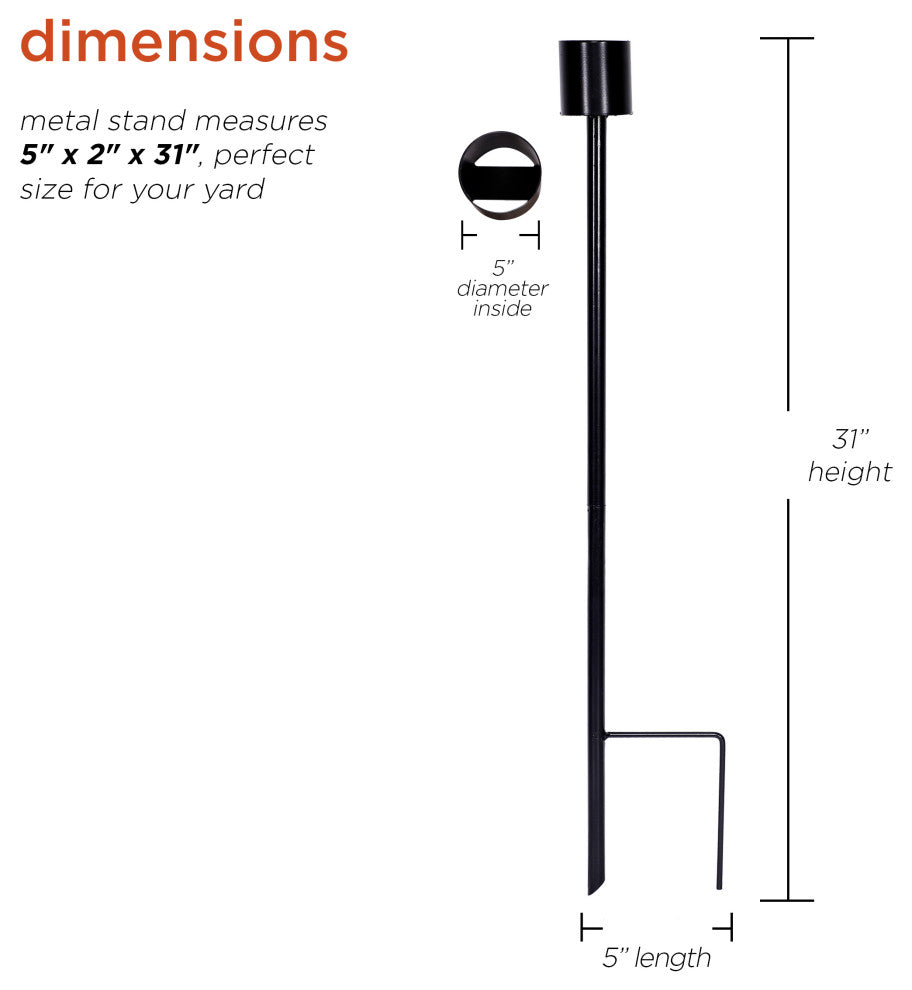 Gazing Globe Metal Stand Stake, 31"