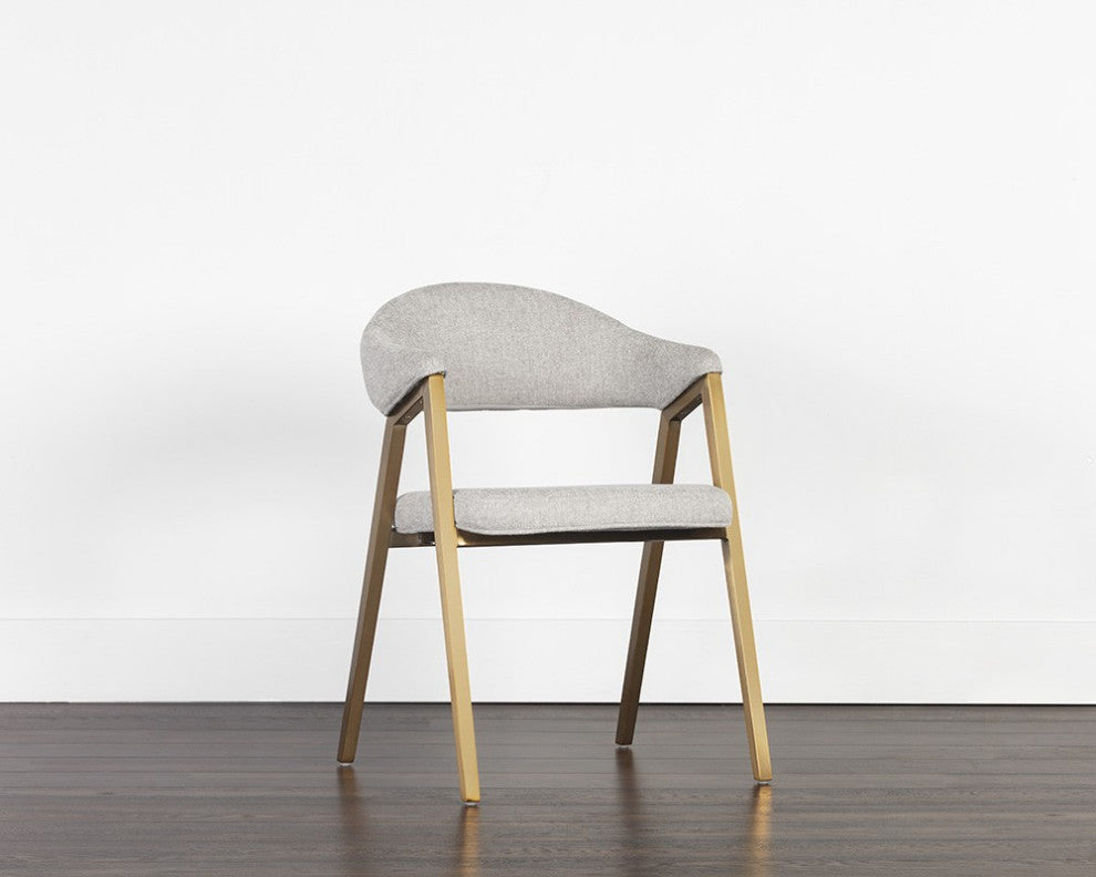 Burgos Dining Armchair, Belfast Heather Gray