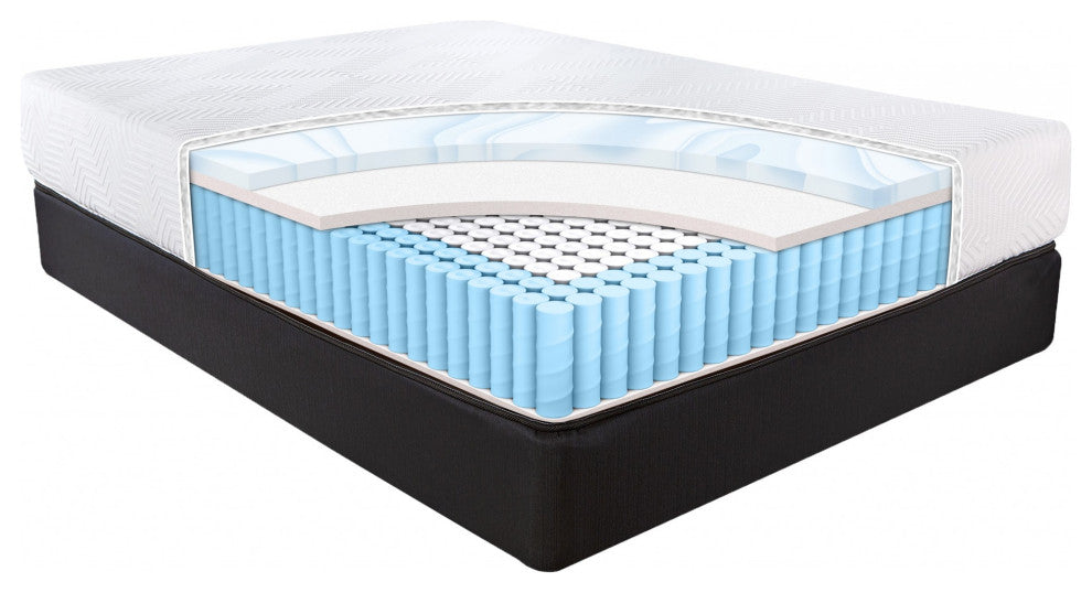 10.5" Hybrid Lux Memory Foam And Wrapped Coil Mattress Full
