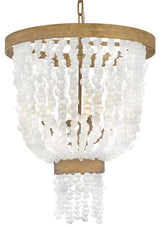 Fredrick Ramond FR30204 Dune 4 Light 18"W Beaded Waterfall - Burnished Gold