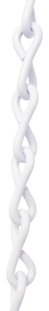Steel Single Jack Basket Chain, 3 Sizes, 3', White, U40