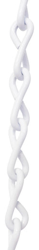 Steel Single Jack Basket Chain, 3 Sizes, 3', White, U40