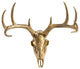 Faux Deer Skull Native American Carving Wall Decor, Gold