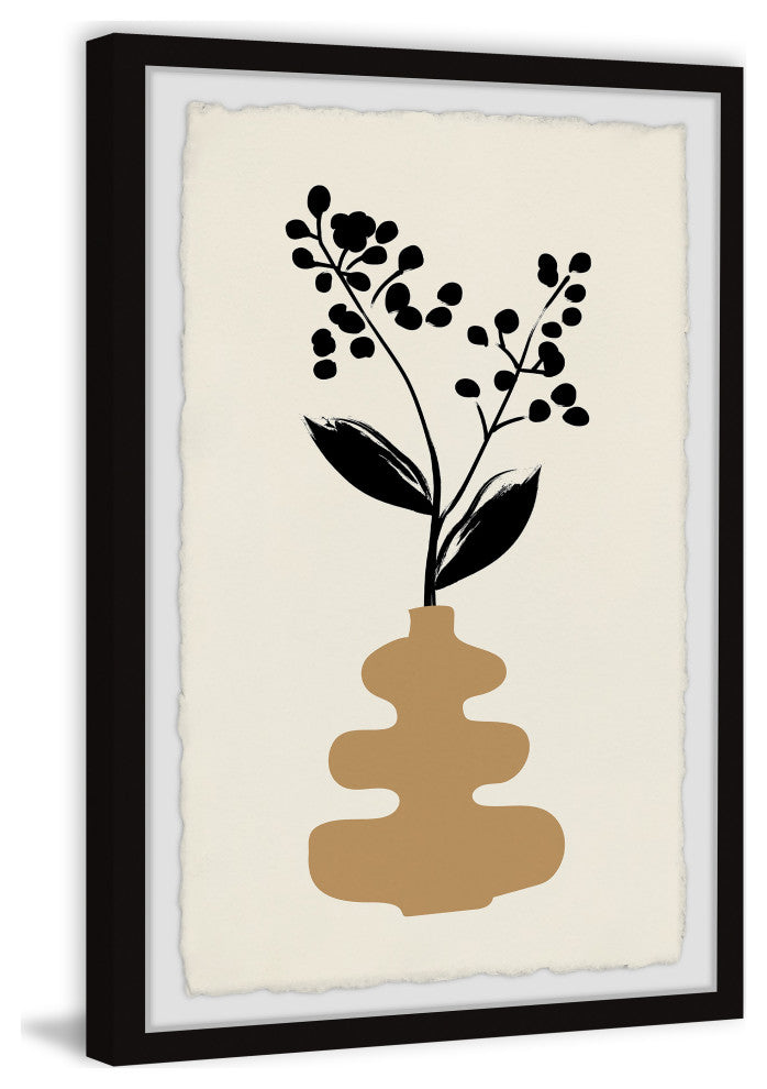 "Layered Vase" Framed Painting Print, 12x18