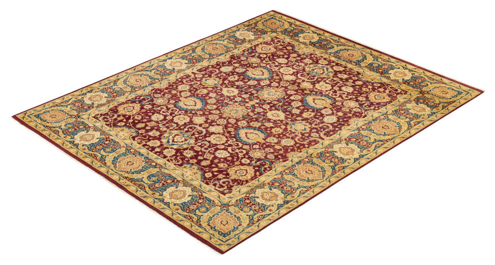 Zuri, One-of-a-Kind Hand-Knotted Area Rug Red, 8'1"x10'0"