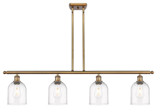 Ballston-Bella 4-Light 48" Stem Island Light, Brushed Brass, Clear