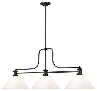 Zlite 725-3MB-AMO14 3-Light Billiard, Matte Opal