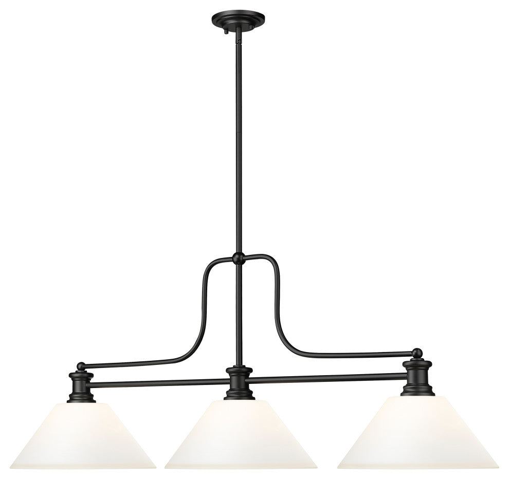 Zlite 725-3MB-AMO14 3-Light Billiard, Matte Opal