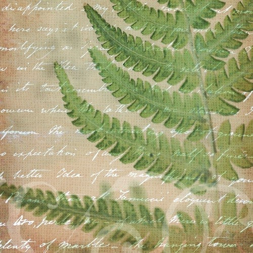 "Fern in the Countryside" Outdoor Throw Pillow 20"x20"