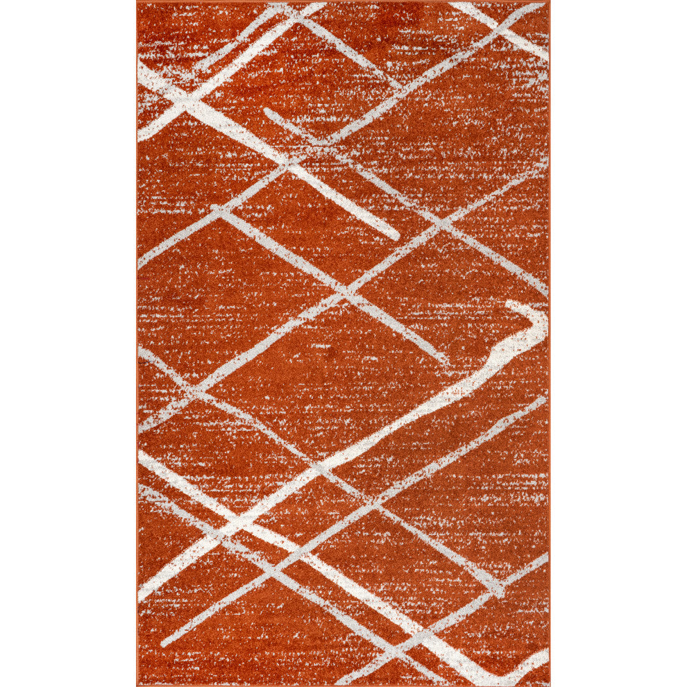 Nuloom Thigpen Contemporary Area Rug, Dark Orange 4'x6'
