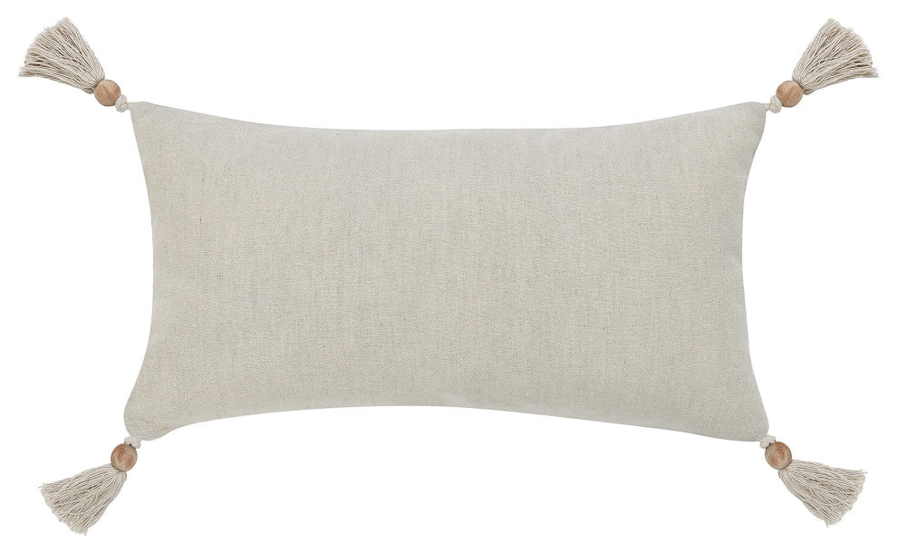 Yama 14"x26" Cotton Blend Multicolor Throw Pillow