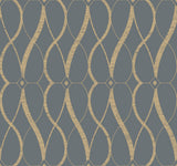 Smoke & Gold Graceful Geo Wallpaper