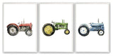 Opaque White 18" x 24" Tractors, Set of 3