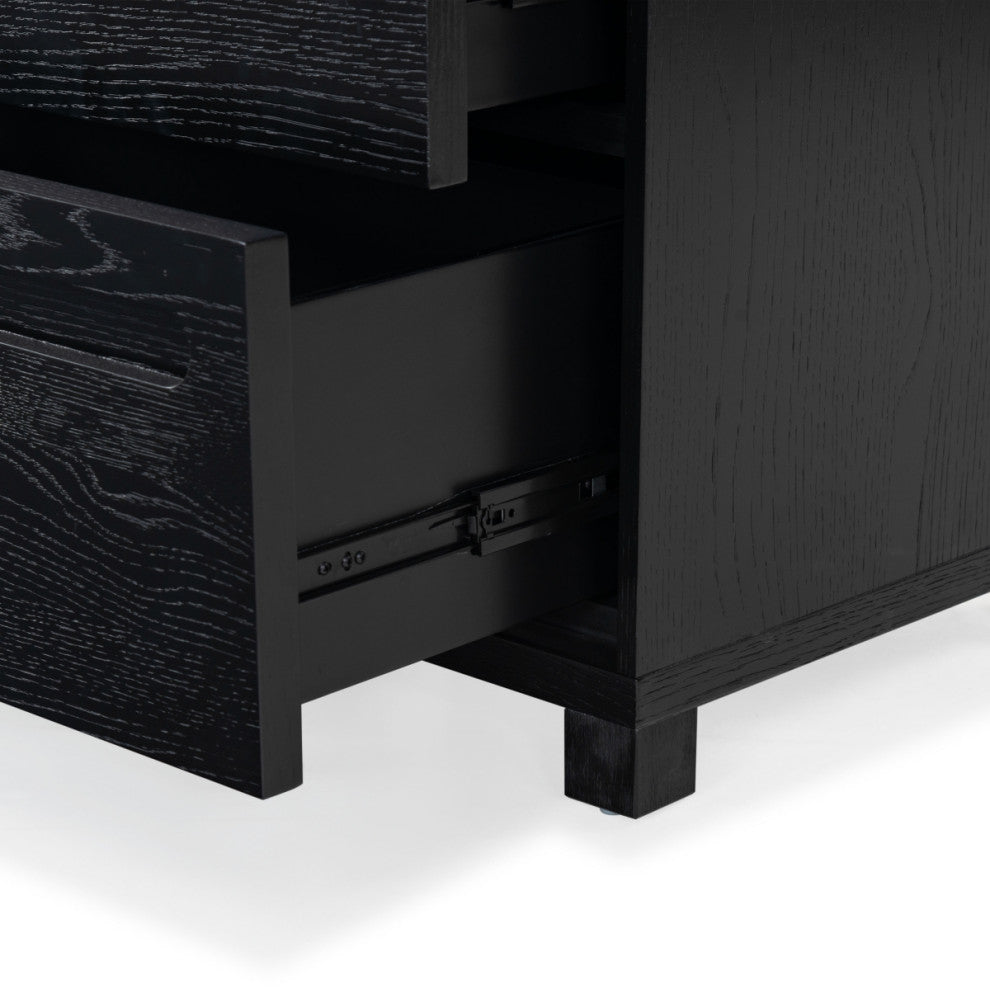 Safavieh Couture Tobiette 2 Drawer Nightstand, Black