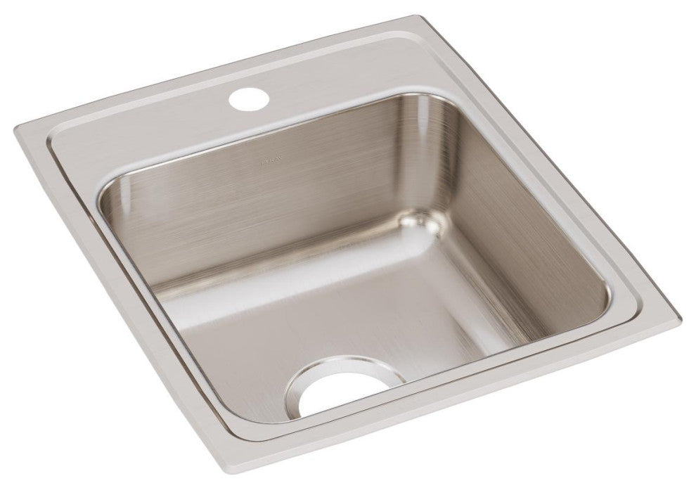 LR17201 Lustertone Classic Stainless Steel 17" x 20" Drop-in Sink, 1 Hole