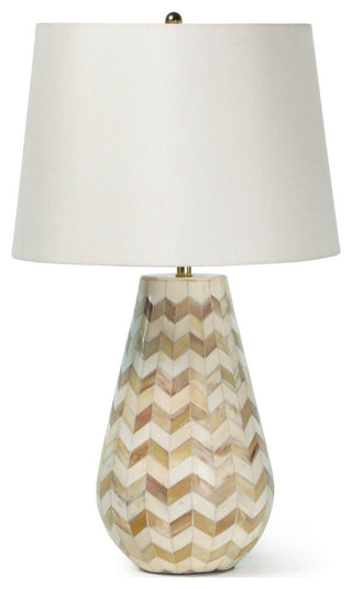 Cassia Chevron Table Lamp, Neutral
