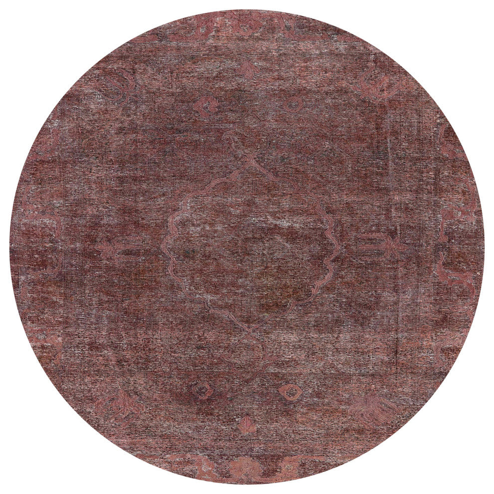 Ahgly Company Indoor Round Mid-Century Modern Area Rugs, 4' Round