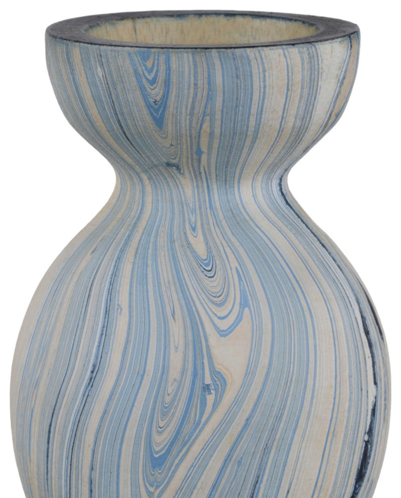 Calm Sea Marbleized Vase, 3-Piece Set