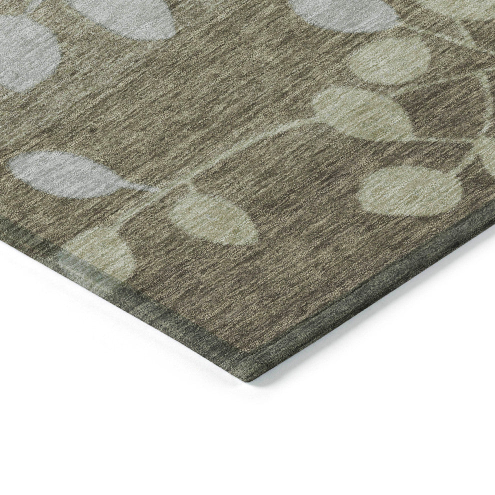 Machine Washable Indoor/Outdoor Chantille ACN1900 Khaki 10' x 14' Rug