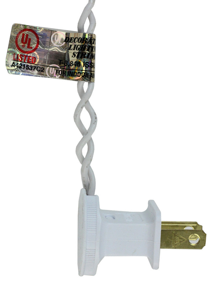 Yellow Gold LED M5 Icicle Christmas Lights, White Wire, Set of 70