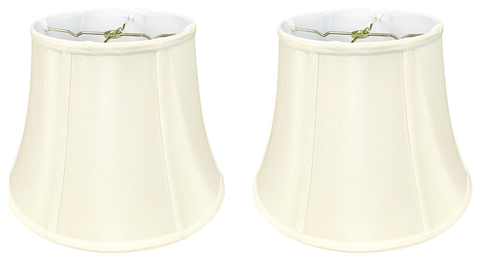 Royal Designs Modified Bell Lamp Shade, Eggshell, 9x14x10.5, Set of 2