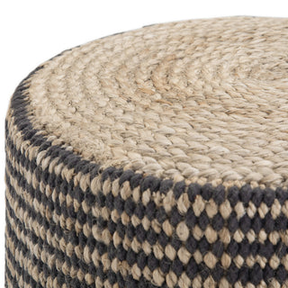 Larissa Round Braided Pouf