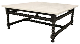 Cranberry Marble Top Coffee Table