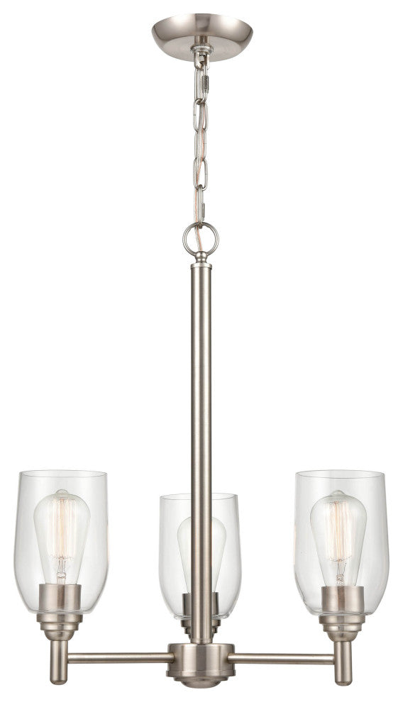 3 Light 18.75 in. Brushed Nickel Chandelier